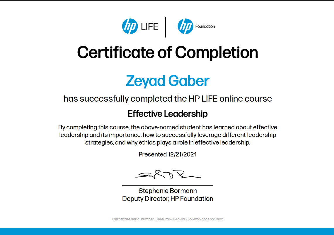 Effective Leadership Certificate